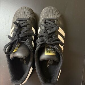 Adidas Kids Black and White Sneakers